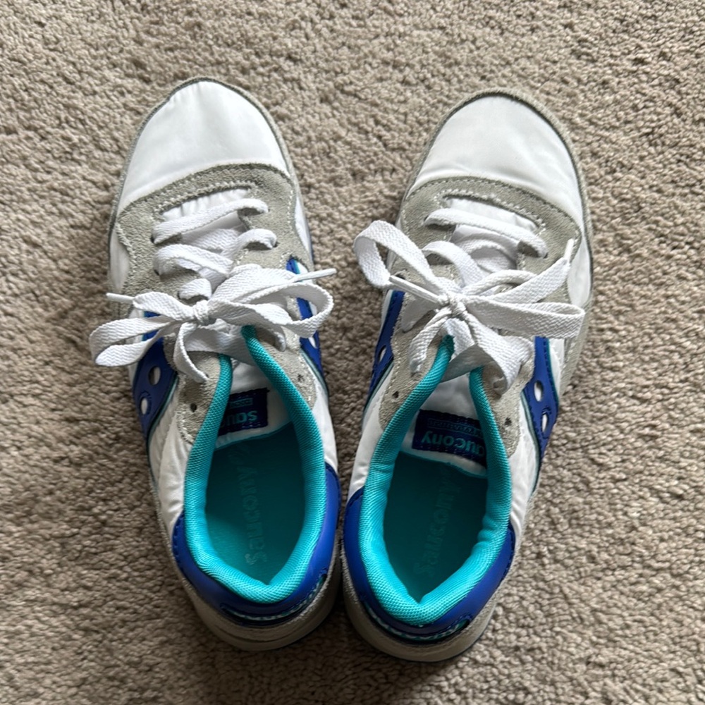 Saucony White and Blue Women’s Sneakers